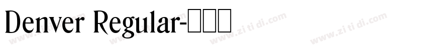 Denver Regular字体转换